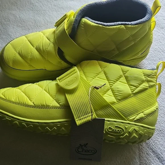 NWT Chaco Ramble Puff Mens 11.5 Hi Viz Green Fleece Lined - Picture 3 of 9